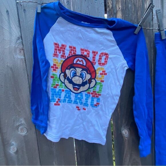 Super Mario Boys 4-Piece Cotton Pajama Set, Size 10 - Picture 7 of 11